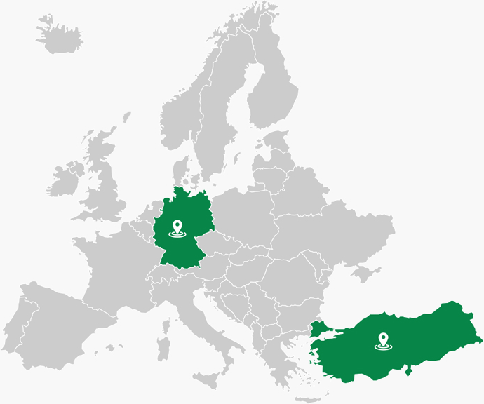Greenal Europe haritası